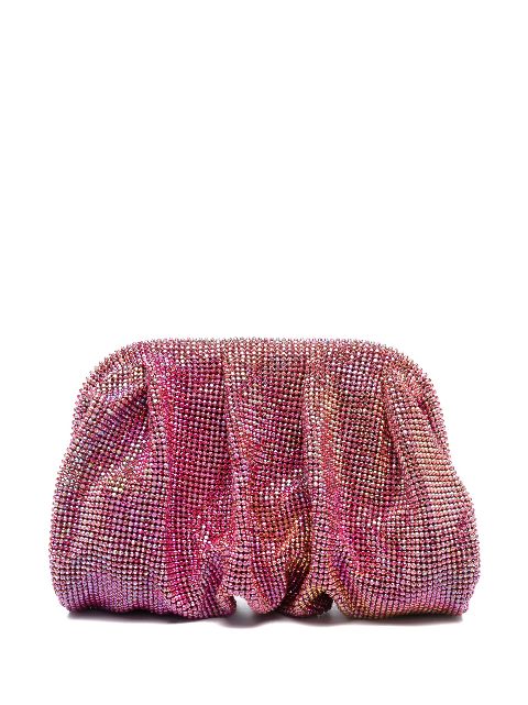 Benedetta Bruzziches rhinestone-embellished draped clutch bag Women