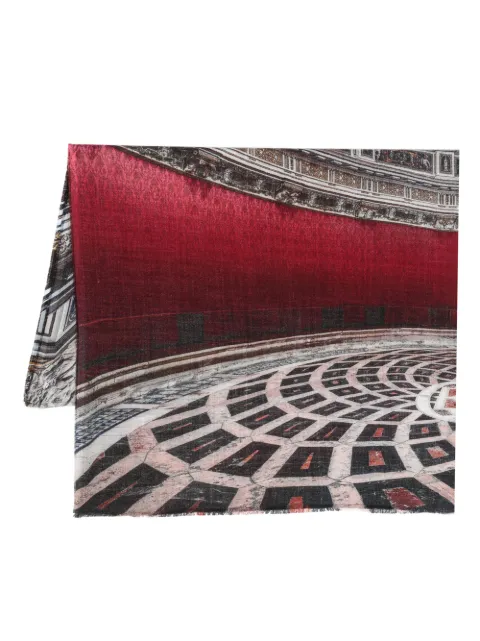 Faliero Sarti graphic-print wool scarf