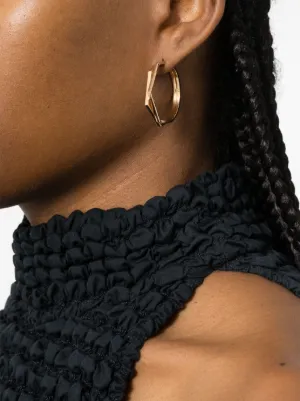 REPOSSI ブラックフープピアス ダイヤ付き REPOSSI ブラックフープピアス ダイヤ付き REPOSSI ブラック