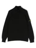 Stone Island Junior funnel-neck knitted jumper - Black