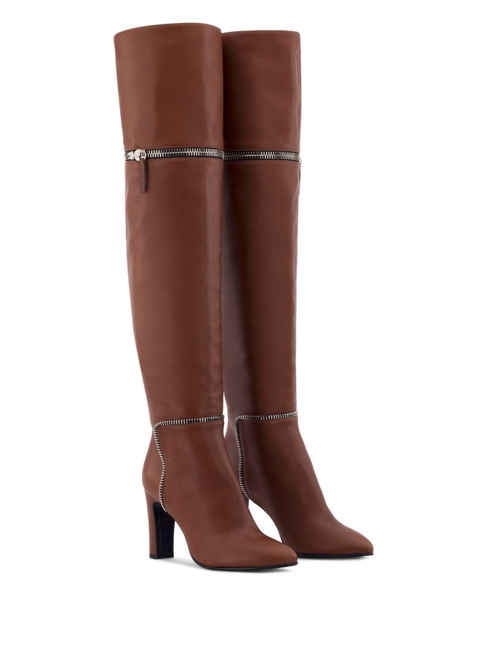 Giuseppe Zanotti Joana 90mm zip-embellished boots Brown