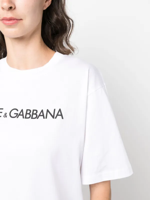 Dolce & Gabbana logo-print Cotton T-shirt | White | FARFETCH