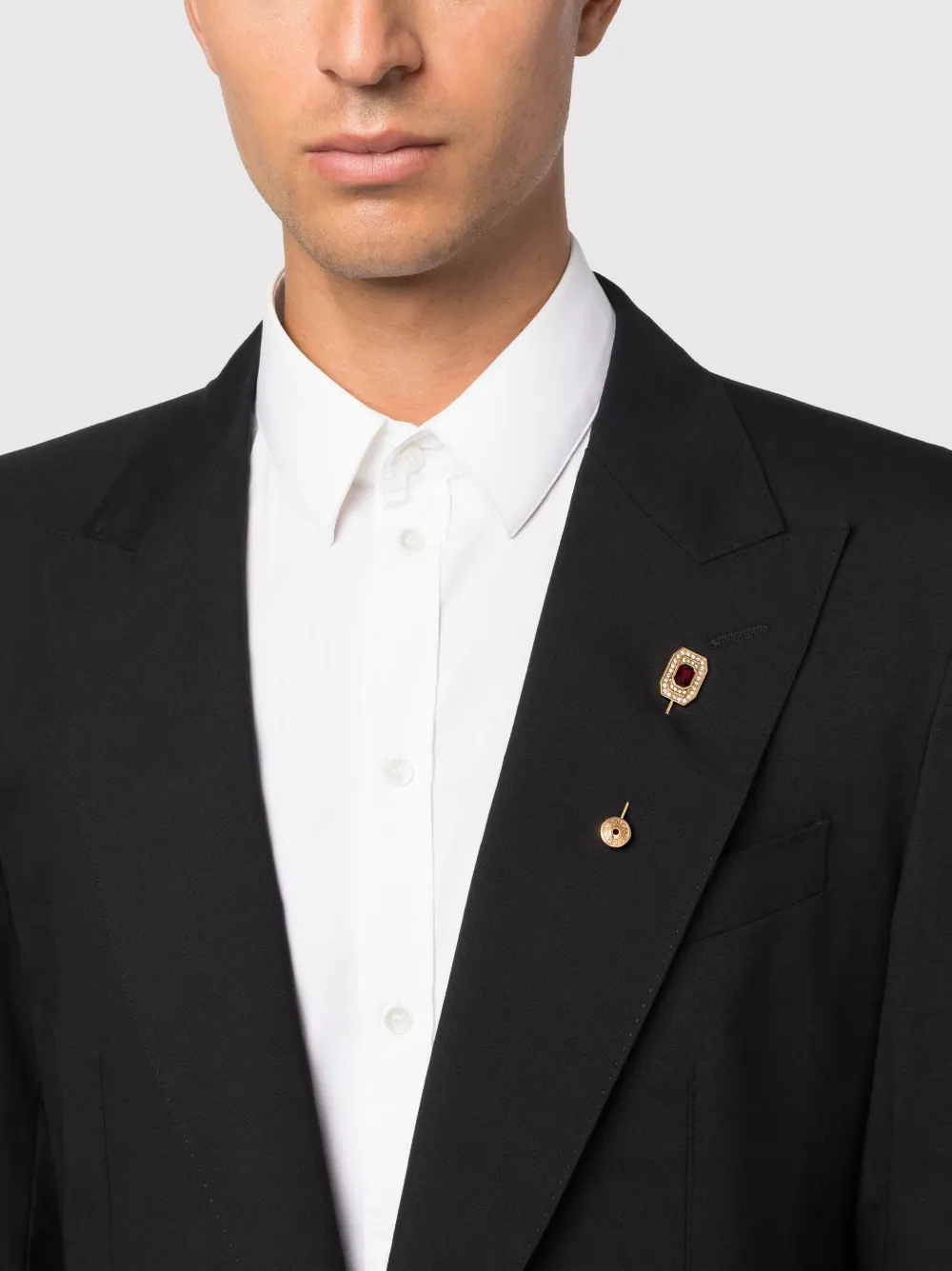 Dolce & Gabbana Broche verfraaid met stras - Goud
