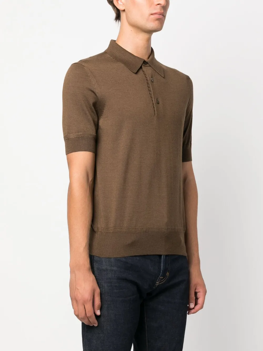 Affordable TOM FORD short-sleeve knitted polo shirt Men