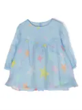 Stella McCartney Kids star-print ruched blouse - Blue