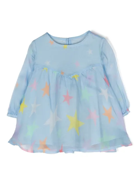Stella McCartney Kids blusa fruncida con estrella estampada 