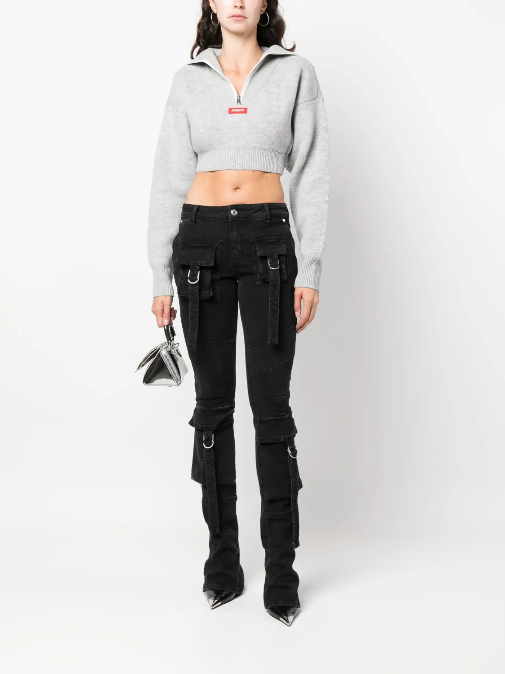Coperni half-zip fastening jumper - Grijs