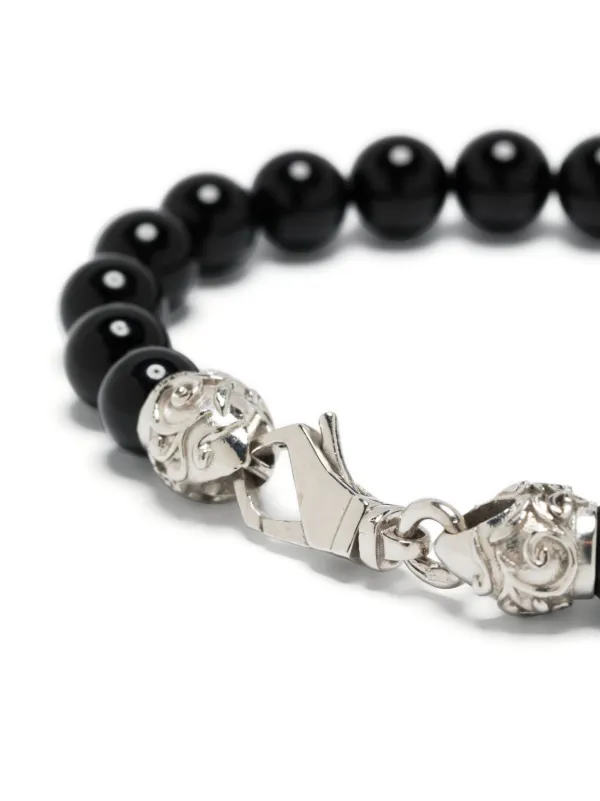 Emanuele Bicocchi skull-detail Bead Bracelet | Silver | FARFETCH