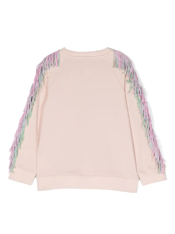 Stella McCartney Kids star patch Frayed Sweatshirt Farfetch