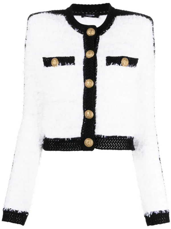 ジャケット BALMAIN Woman Jacket White DF0SK248KH66 EAB Balmain Outlet: Jacket woman - White | Balmain jacket