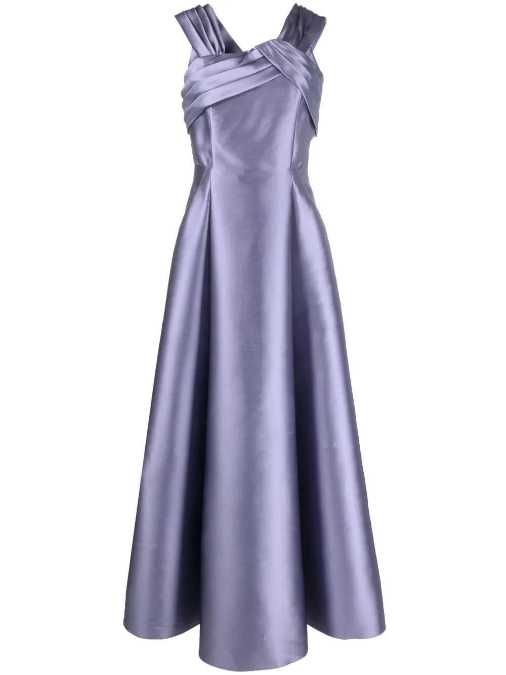 Alberta Ferretti robe longue en satin à coupe évasée - Violet Alberta Ferretti robe longue en satin à coupe évasée - Violet