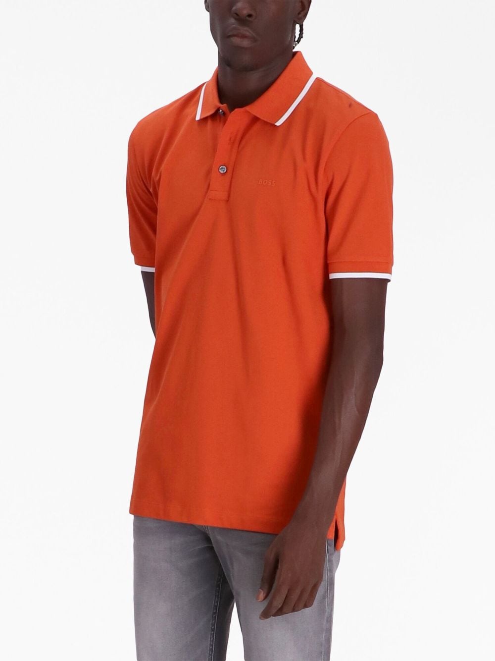 BOSS logo-embossed - Farfetch Cotton Shirt Polo