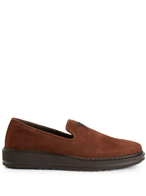 Giuseppe Zanotti Klaus logo-plaque suede loafers