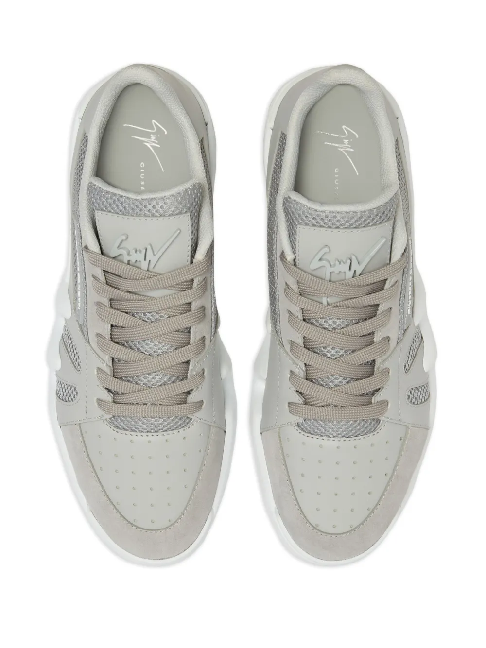 Giuseppe Zanotti Talon leather low-top sneakers Grey