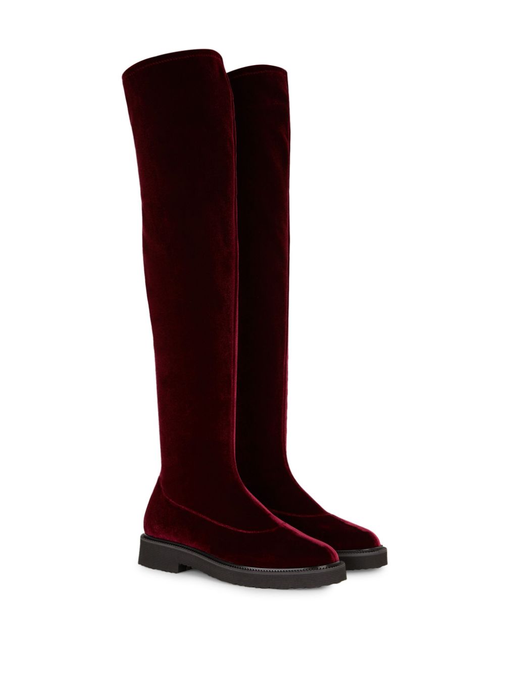 Giuseppe Zanotti Adrienne velvet knee-high boots - Rood