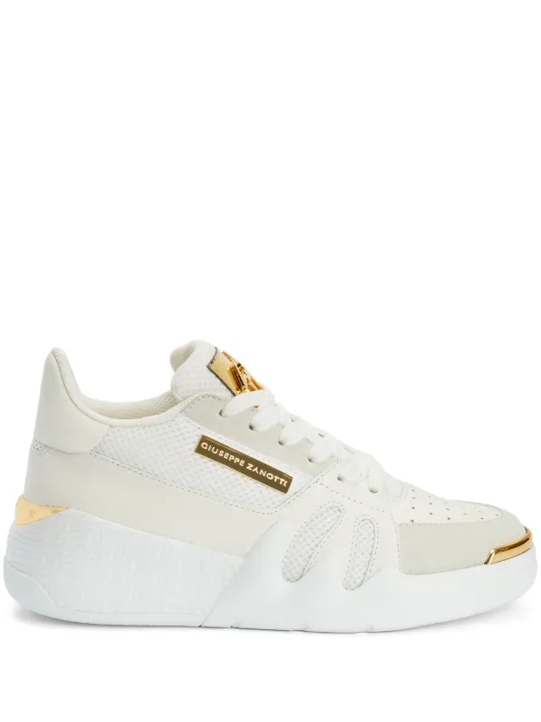 Giuseppe Zanotti Tênis Talon De Couro Com Logo | Branco | FARFETCH BR