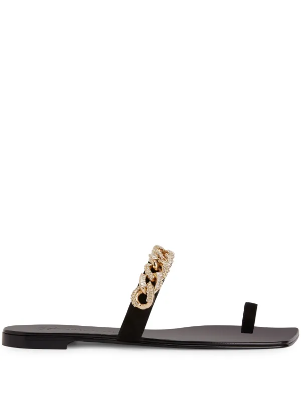 Giuseppe Zanotti Berenicee Chain サンダル | ブラック | FARFETCH JP