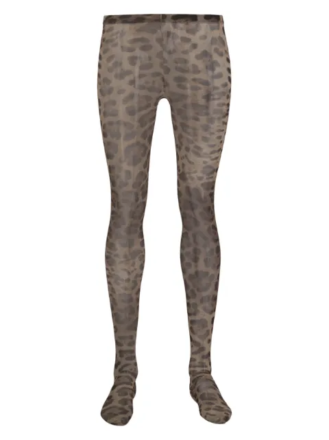 Dolce & Gabbana leopard-print tights