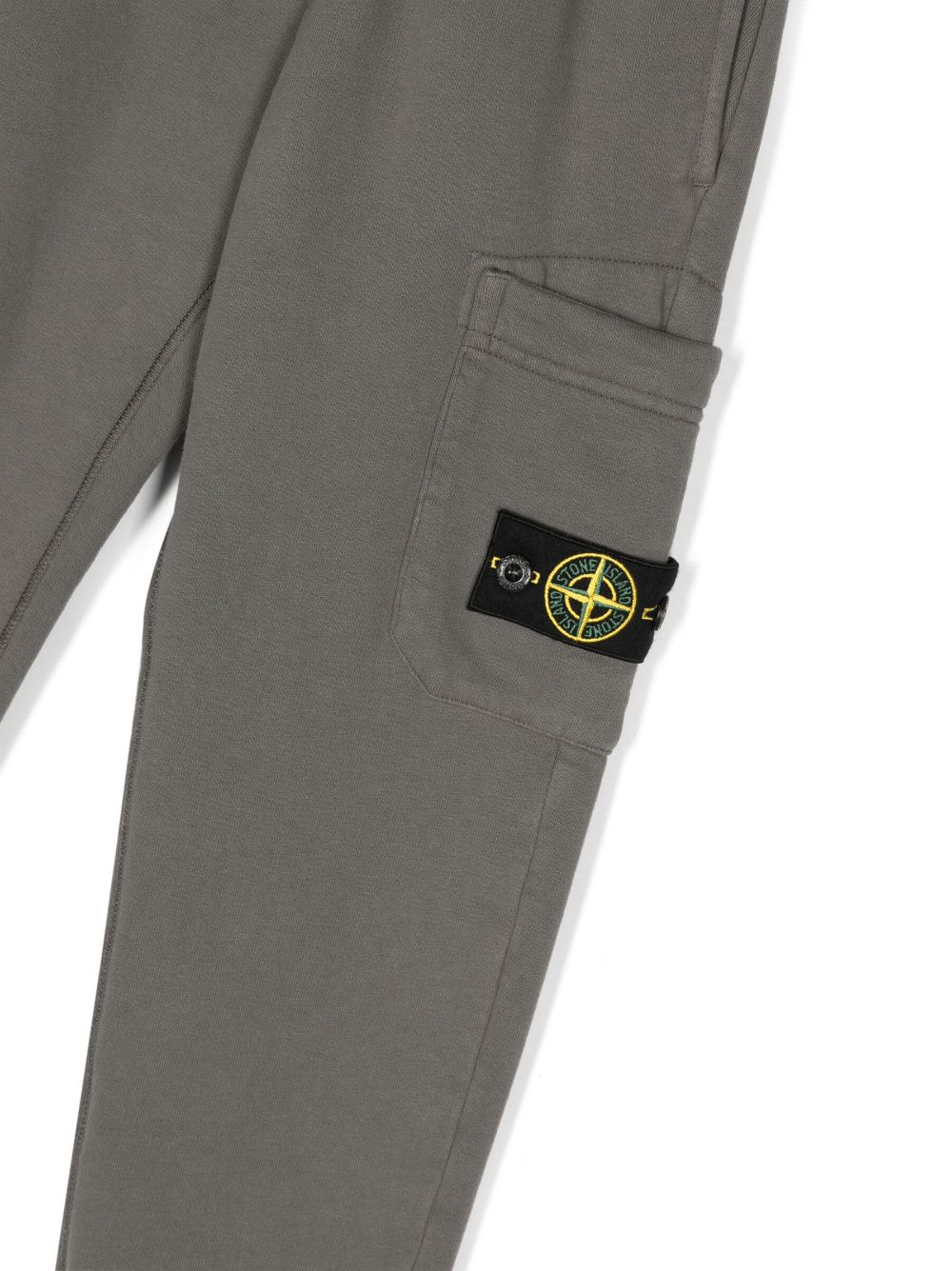 Compass-badge cotton track pants