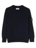 Stone Island Junior Compass-patch crew-neck jumper - Blue