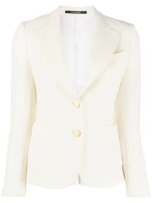 Womens white blazer gold on sale buttons