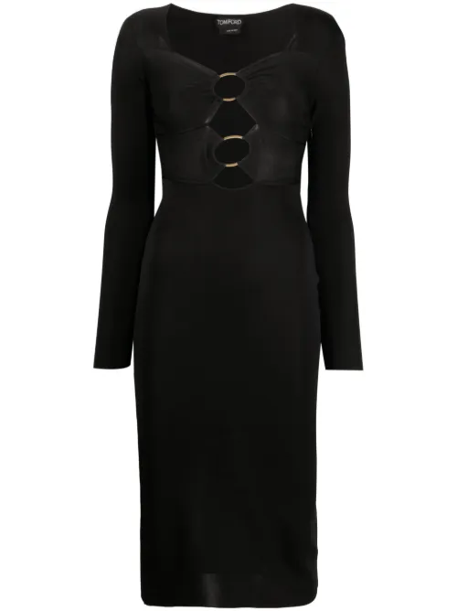 Robe mi-longue à découpes - TOM FORD - Modalova