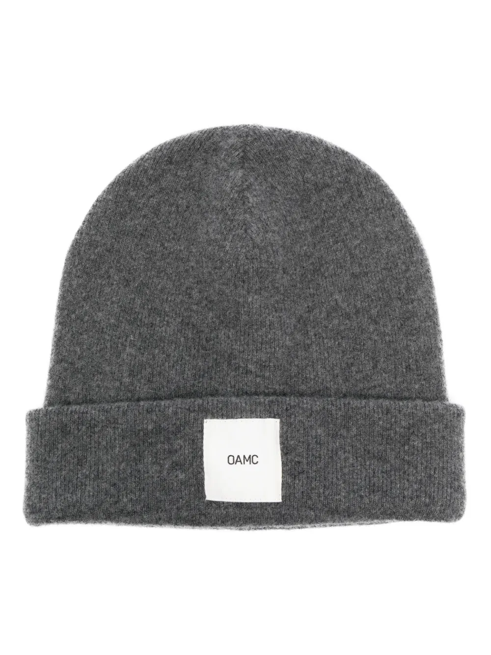 logo-patch ribbed-knit beanie