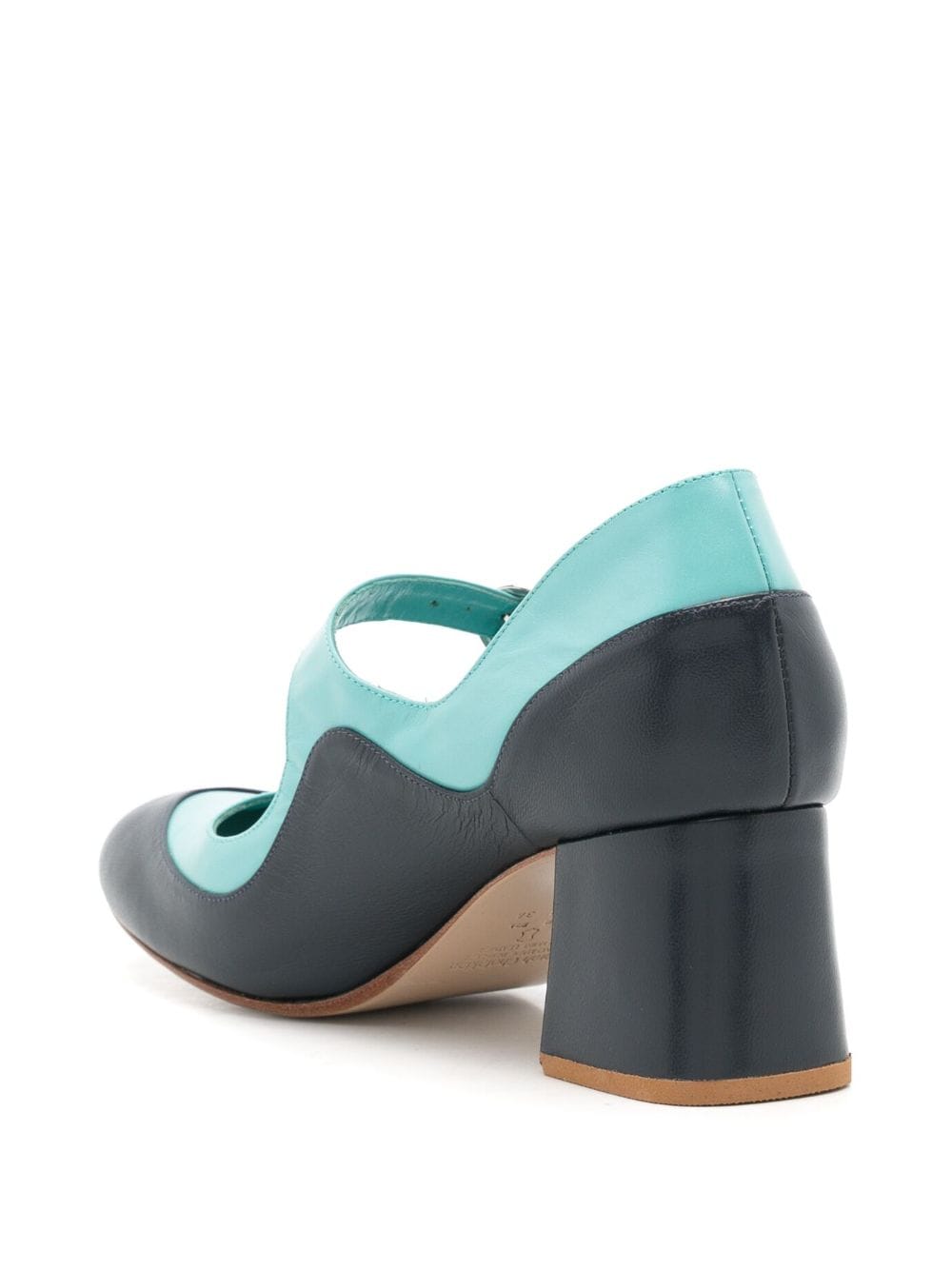 Shop Sarah Chofakian Émile Two-tone Pumps In Blue