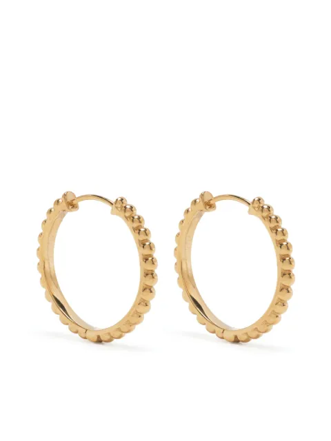 DOWER AND HALL Dotty huggie hoop earrings