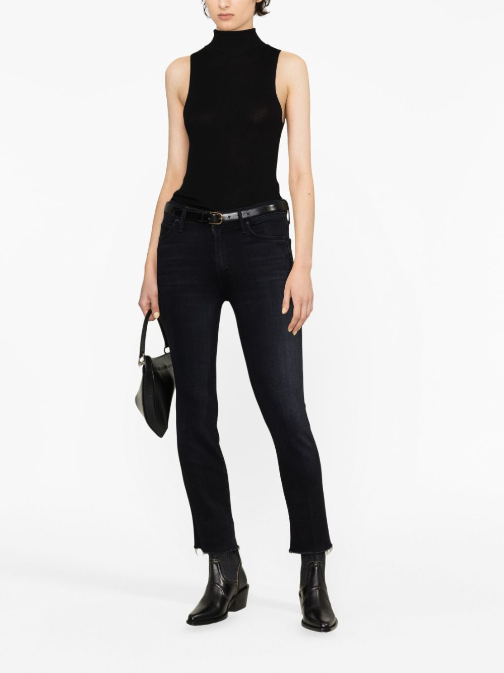 MOTHER The Stunner skinny jeans - Zwart