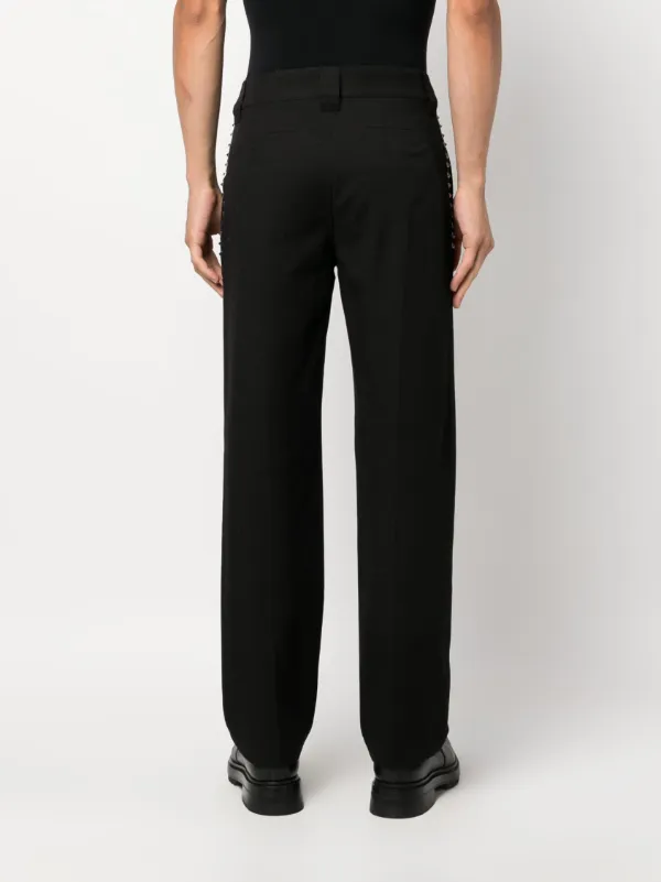【関税込み】VALENTINO GARAVANI TAILORED TROUSERS Valentino Garavani side-stripe Tailored Trousers | Black