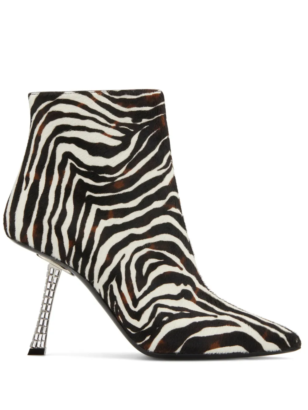 Giuseppe Zanotti Farrah Fancy 95mm zebra-print boots | White | Image 1