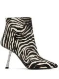 Giuseppe Zanotti Farrah Fancy 95mm zebra-print boots - White