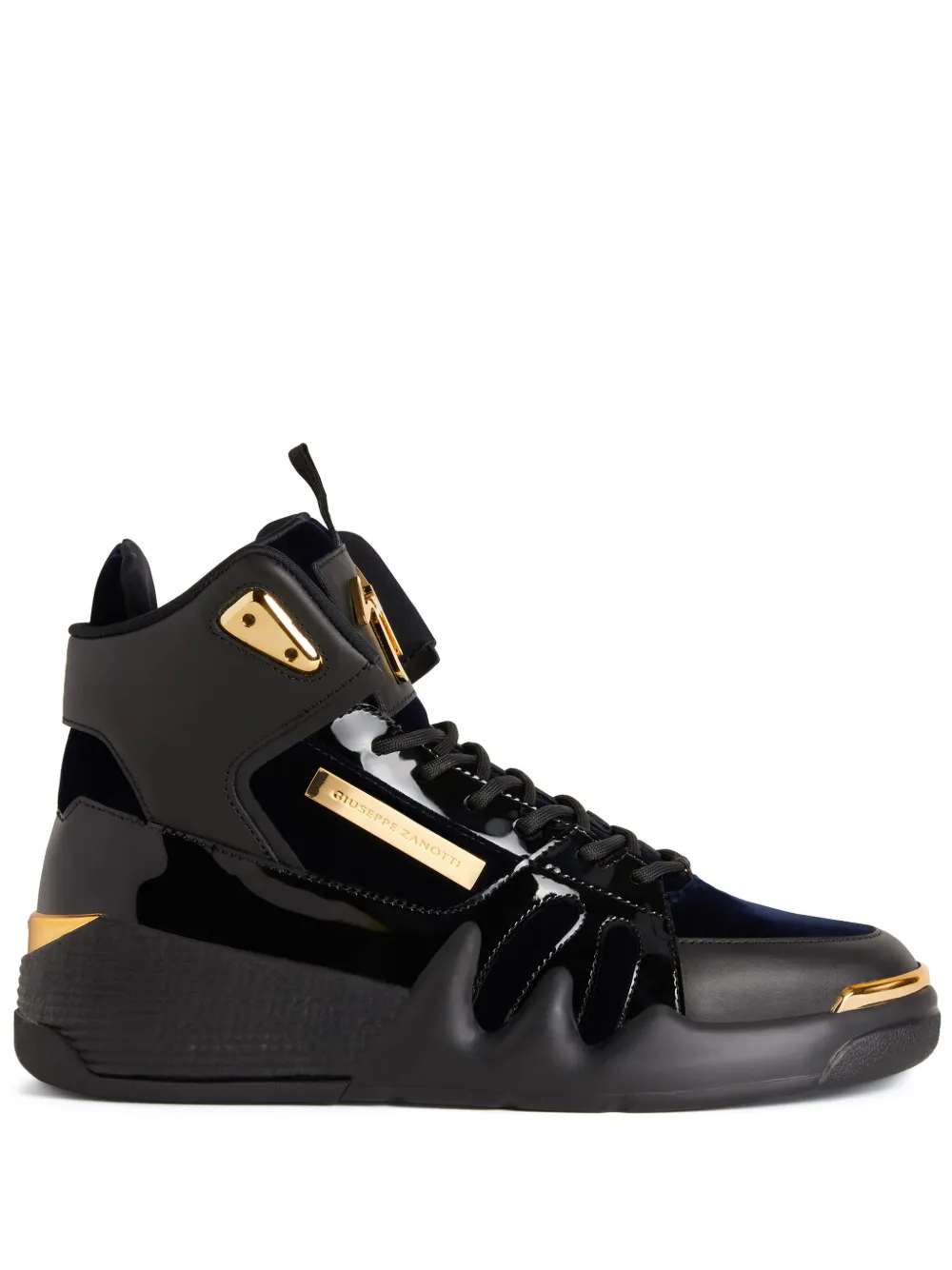 Giuseppe Zanotti 탈론 하이탑 가죽 스니커즈 | 블루 | Image 1