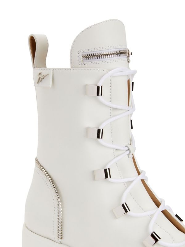 Giuseppe Zanotti Juliett Lace-Up Boots - White