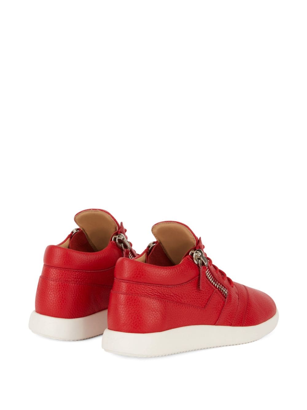 Shop Giuseppe Zanotti Hayden Mid-top Sneakers In Red