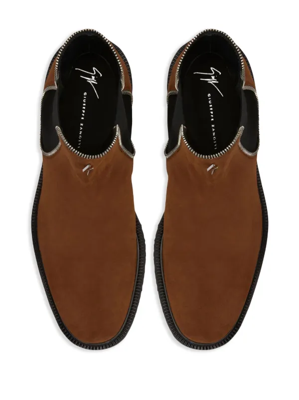 Giuseppe Zanotti Jaky Suede Chelsea Boots | Brown | FARFETCH
