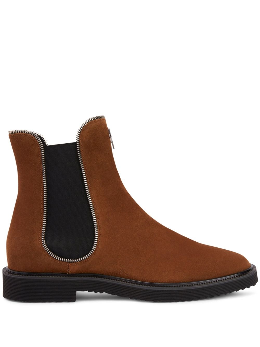 Shop Giuseppe Zanotti Jaky Suede Chelsea Boots In Brown