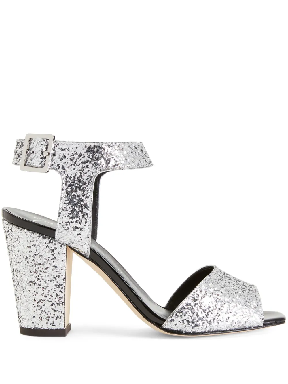 Giuseppe Zanotti Emmanuelle 80mm leather sandals | Silver | Image 1