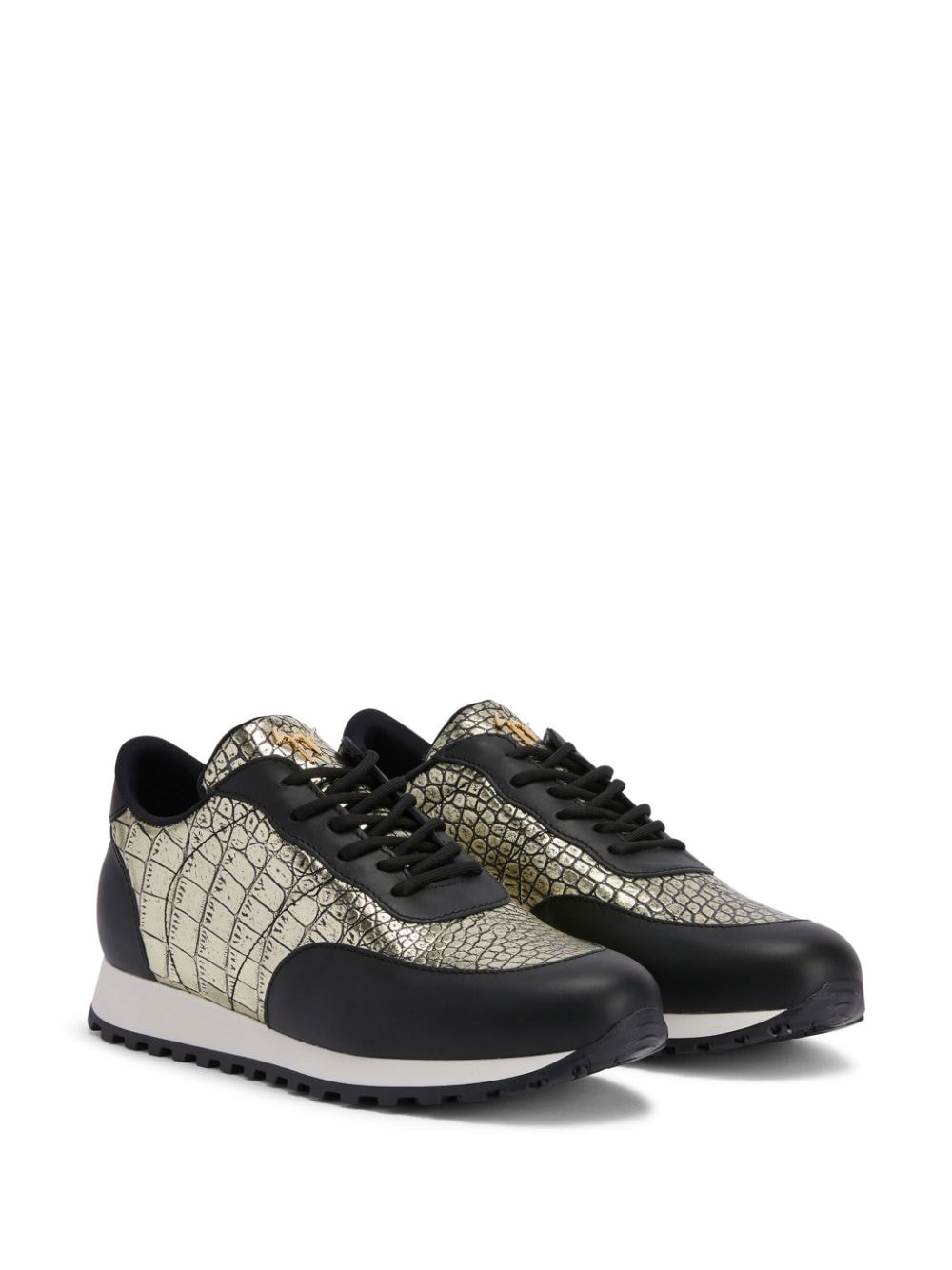 Giuseppe Zanotti Jimi Running panelled metallic sneakers - Zwart