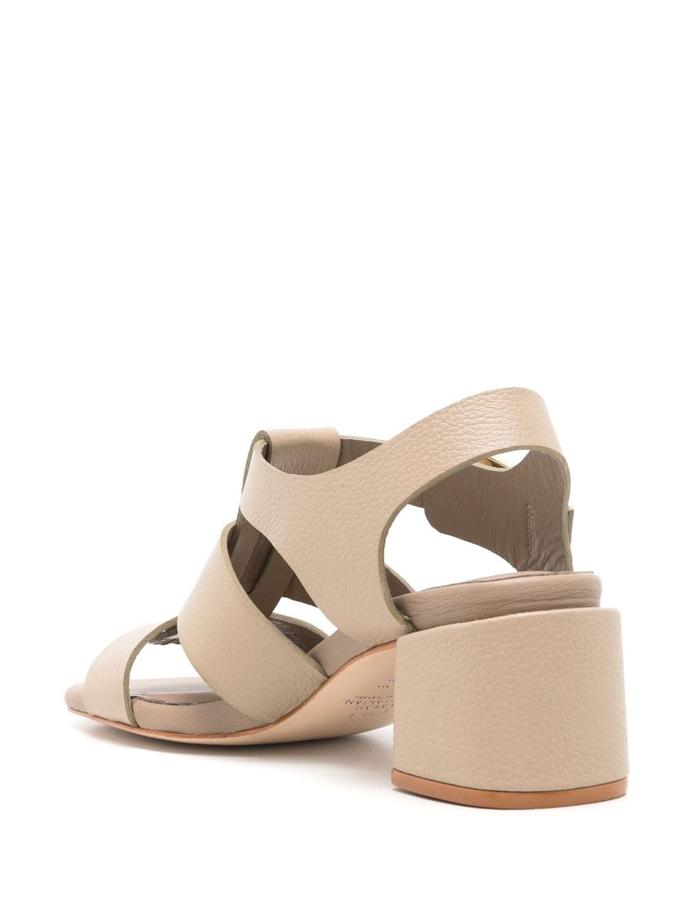 Shop Sarah Chofakian Ponteils 45mm Leather Sandals In Neutrals