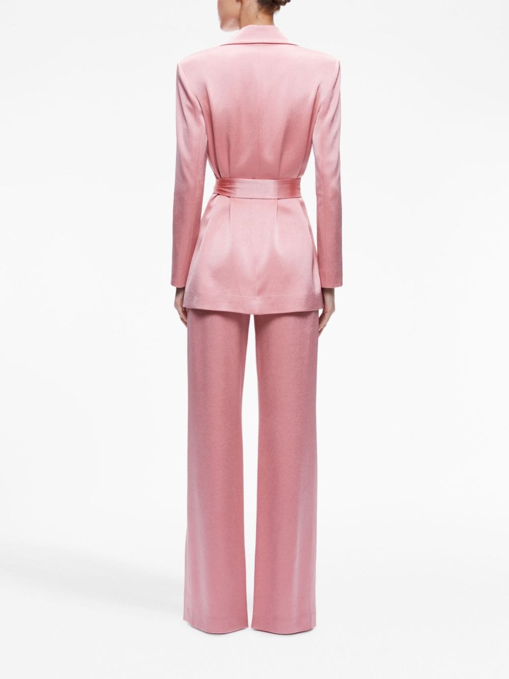 Shop Alice And Olivia Karley Tied-waist Blazer In Pink
