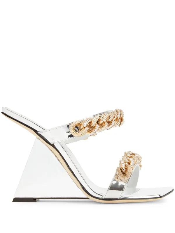 Giuseppe zanotti silver hotsell sandals