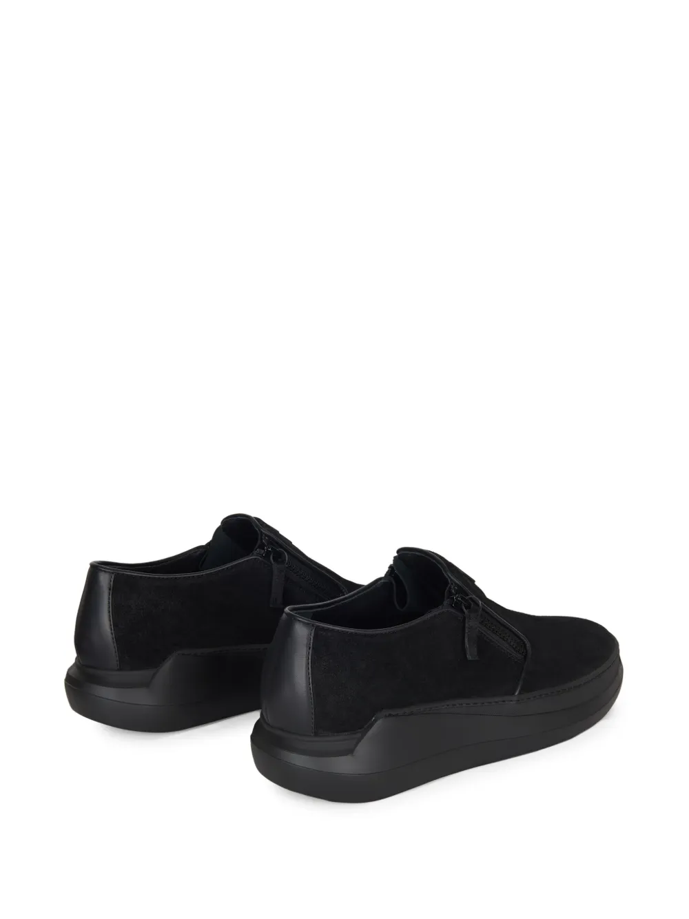 Giuseppe Zanotti Conley Zip leather boat shoes Black