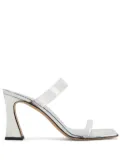 Giuseppe Zanotti Flamina PLexi 80mm metallic-finish sandals - Silver