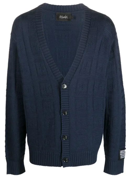 Cardigan en laine à logo intarsia - Ksubi - Modalova