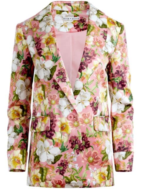 alice + olivia Justin floral-print blazer