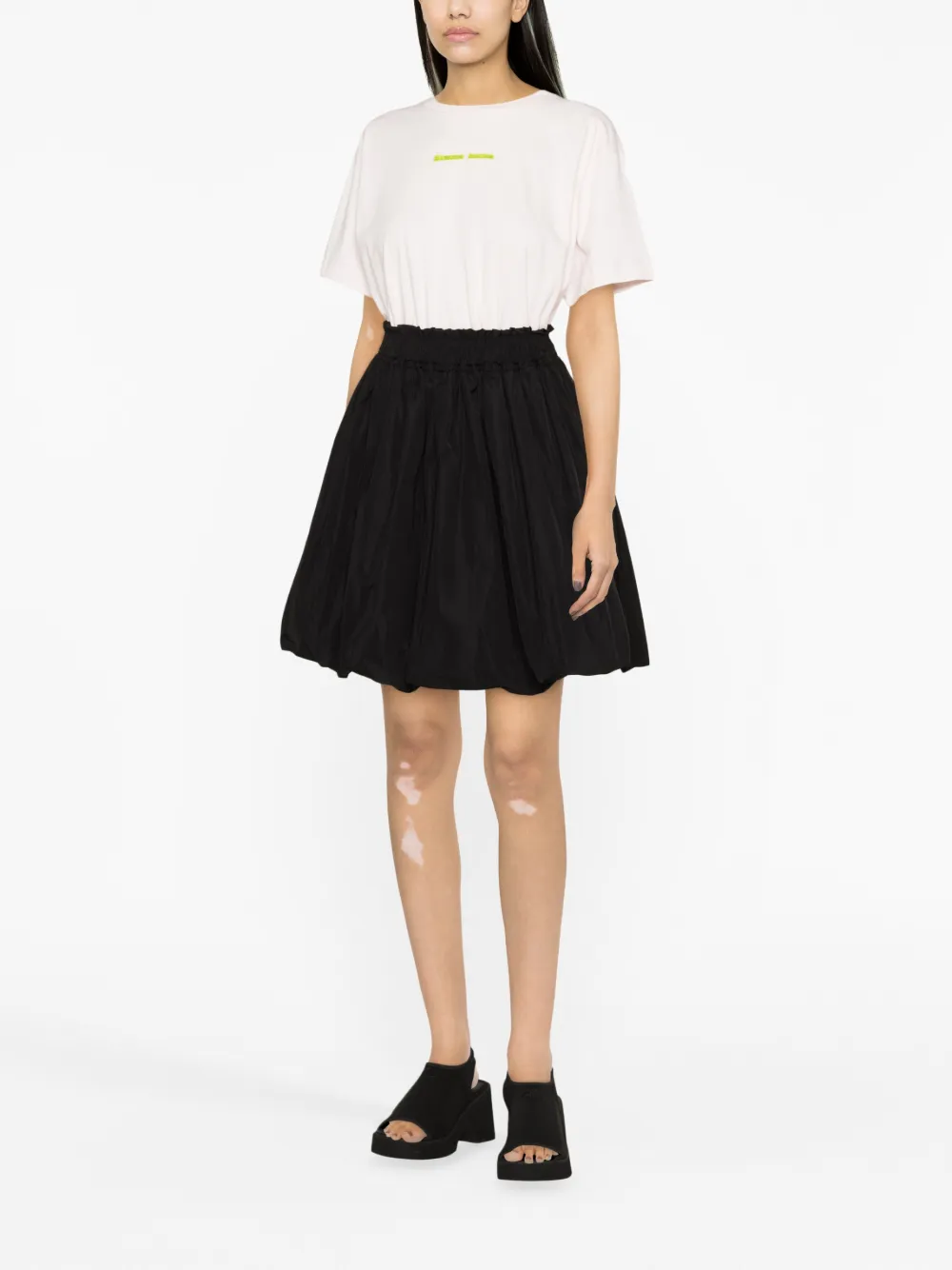 Simone Rocha flared mini skirt - Zwart