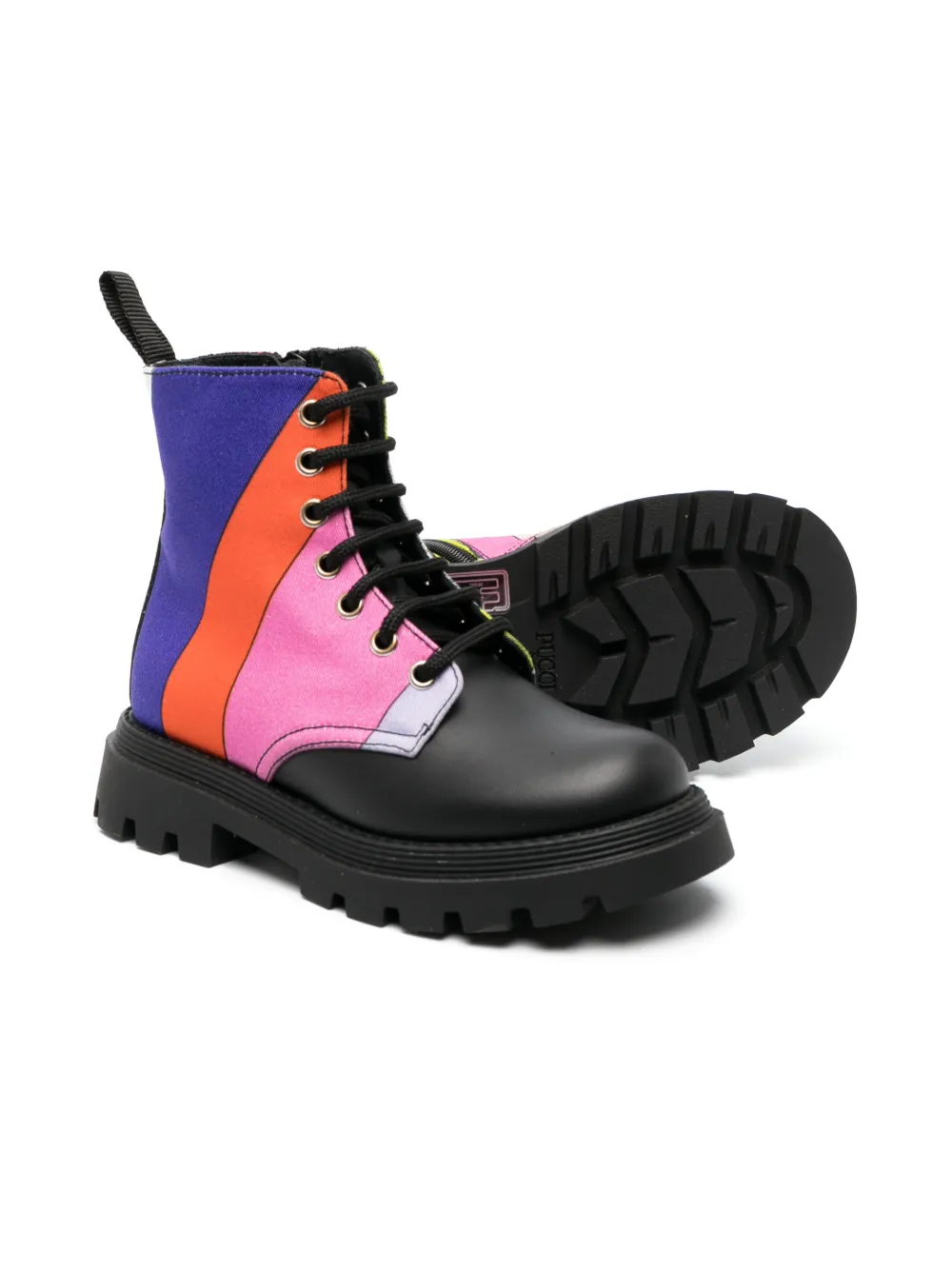 PUCCI Junior Leren laarzen - Zwart