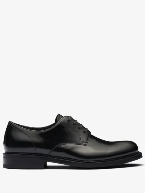 Prada brushed leather lace-up shoes